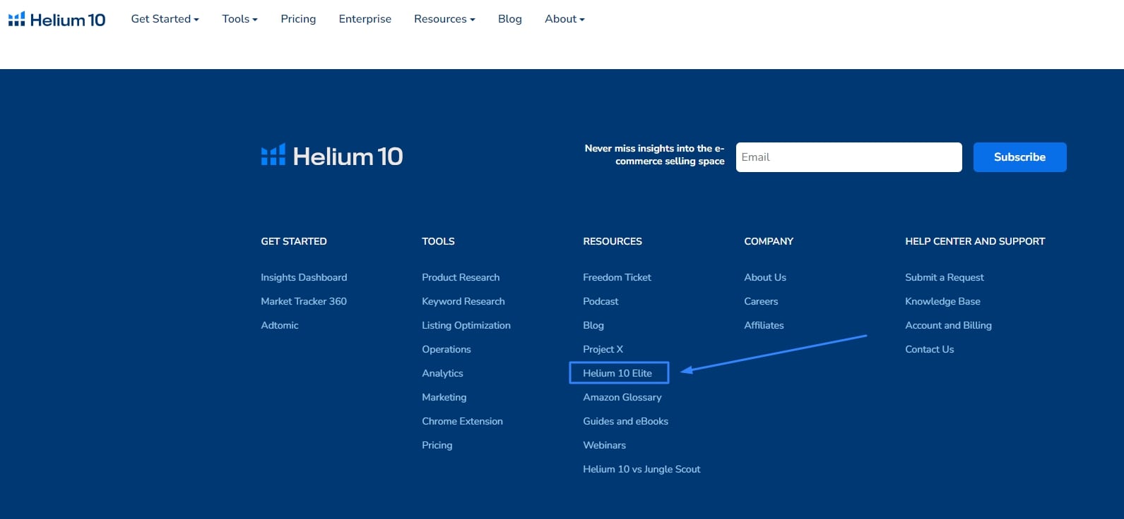 Step 1: Proceed to the Helium 10 website